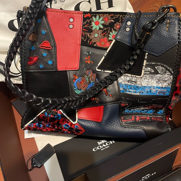 Coach New York Rogue With Embellished Patchwork Bag & Wallet - Picture 4 of 10